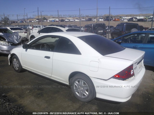 1HGEM223X4L075663 - 2004 HONDA CIVIC DX VP WHITE photo 3