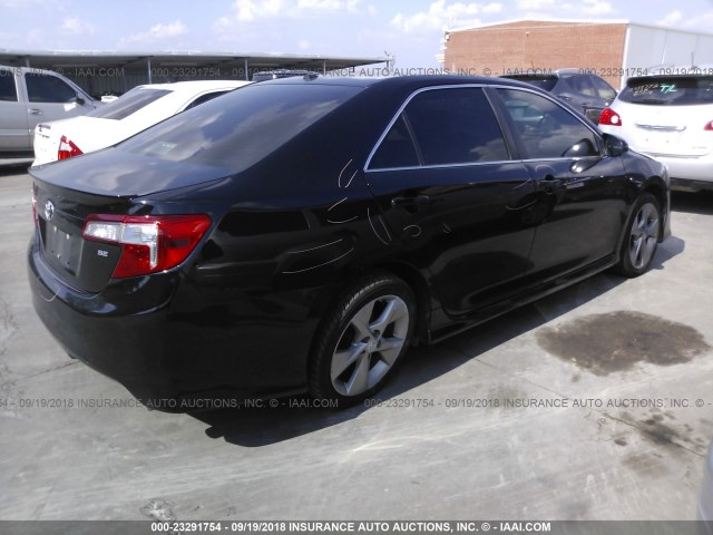 4T1BK1FK2DU531390 - 2013 TOYOTA CAMRY SE/XLE BLACK photo 4