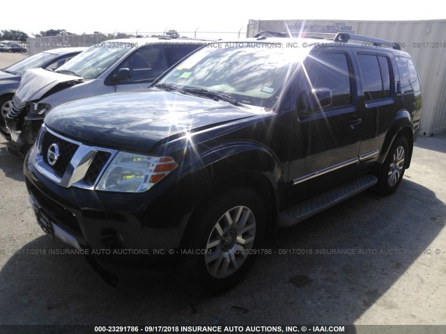 5N1AR1NN2AC604293 - 2010 NISSAN PATHFINDER S/LE/SE BLACK photo 2