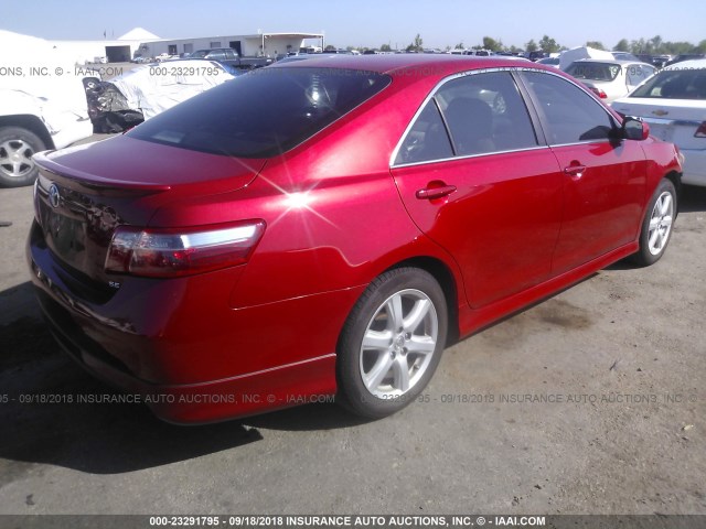 4T1BE46K39U332493 - 2009 TOYOTA CAMRY SE/LE/XLE 红色 照片 4