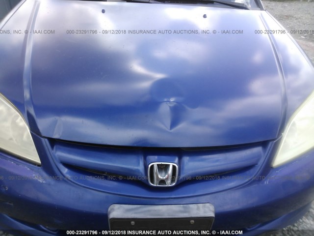 2HGES163X4H592596 - 2004 HONDA CIVIC DX VP Mavi foto 6