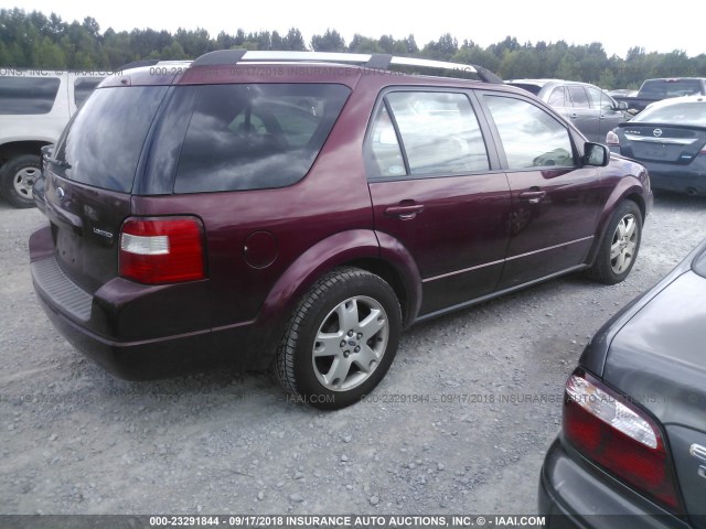 1FMZK06135GA06421 - 2005 FORD FREESTYLE LIMITED MAROON photo 4