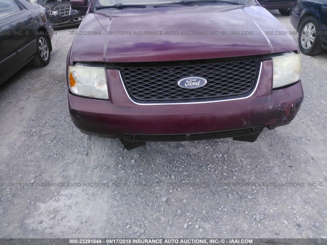 1FMZK06135GA06421 - 2005 FORD FREESTYLE LIMITED MAROON photo 6