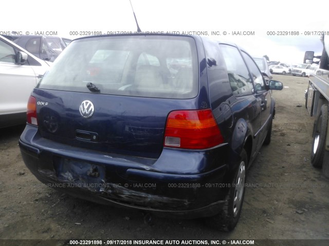 9BWBK61J034007711 - 2003 VOLKSWAGEN GOLF GL Dark Blue photo 4