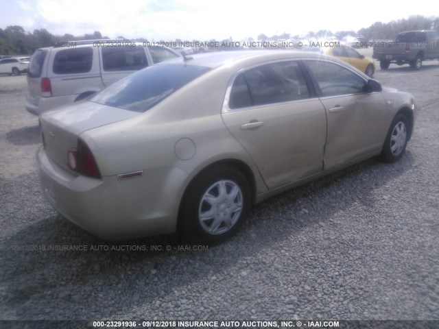 1G1ZG57B38F229653 - 2008 CHEVROLET MALIBU LS GOLD photo 4