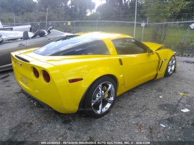 1G1YW2DW2C5108955 - 2012 CHEVROLET CORVETTE GRAND SPORT YELLOW photo 4