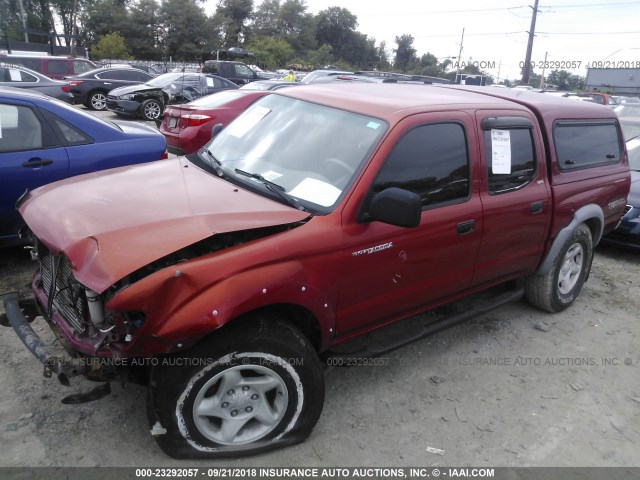 5TEHN72NX1Z877960 - 2001 TOYOTA TACOMA DOUBLE CAB 红色 照片 2