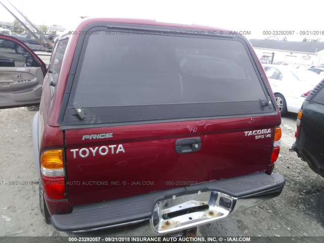 5TEHN72NX1Z877960 - 2001 TOYOTA TACOMA DOUBLE CAB 红色 照片 8