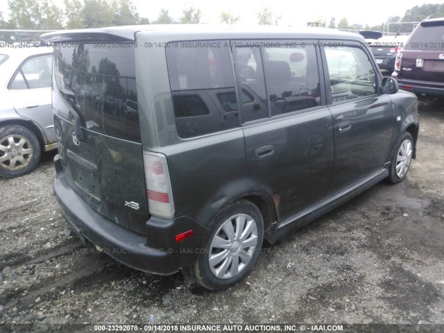 JTLKT324154022983 - 2005 TOYOTA SCION XB GREEN photo 4