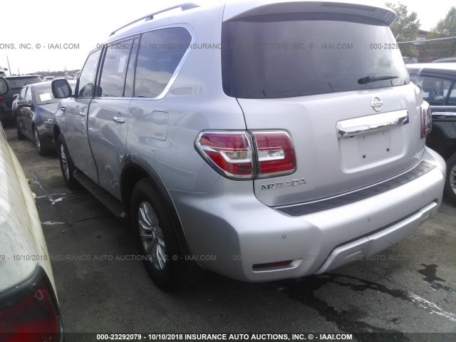 JN8AY2NC7JX502030 - 2018 NISSAN ARMADA SV/SL/PLATINUM SILVER photo 3