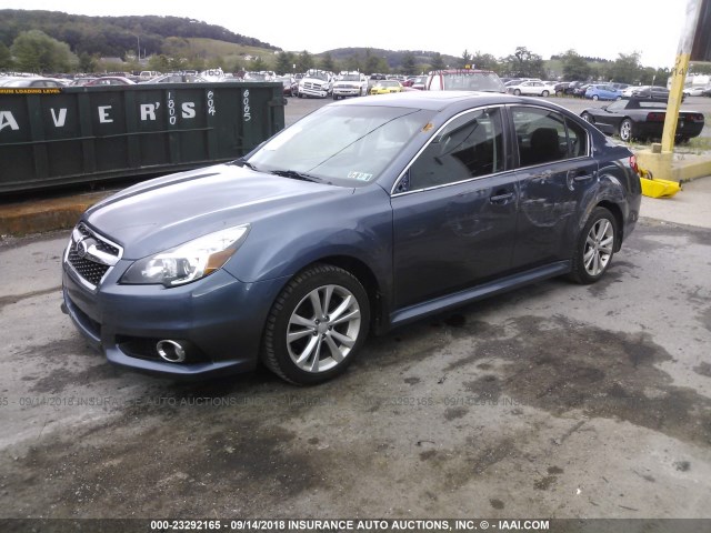 4S3BMBD61E3006175 - 2014 SUBARU LEGACY 2.5I PREMIUM BLUE photo 2