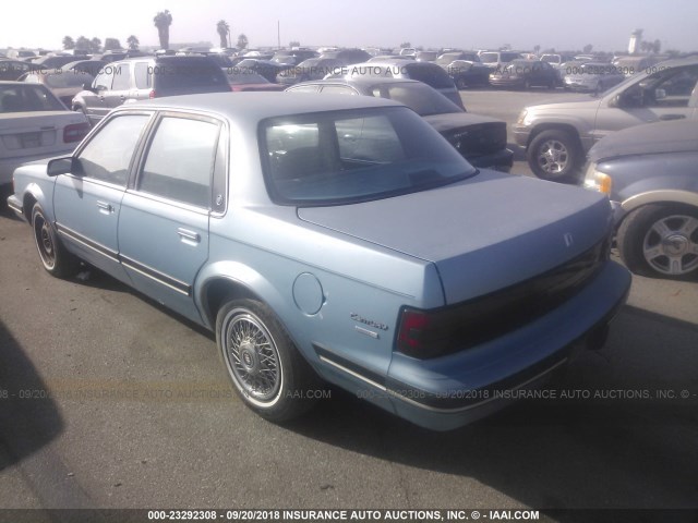 1G4AL51N8KT473290 - 1989 BUICK CENTURY LIMITED BLUE photo 3