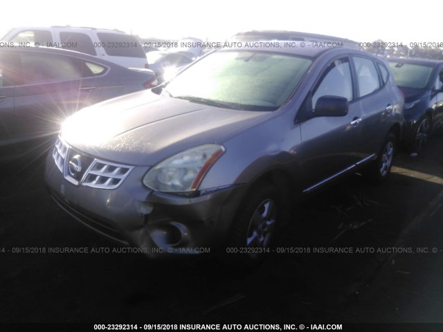 JN8AS5MT4BW166462 - 2011 NISSAN ROGUE S/SV/KROM GRAY photo 2