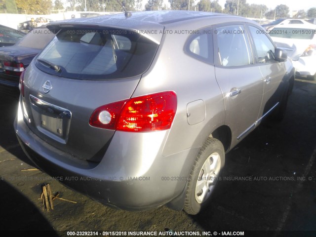 JN8AS5MT4BW166462 - 2011 NISSAN ROGUE S/SV/KROM GRAY photo 4