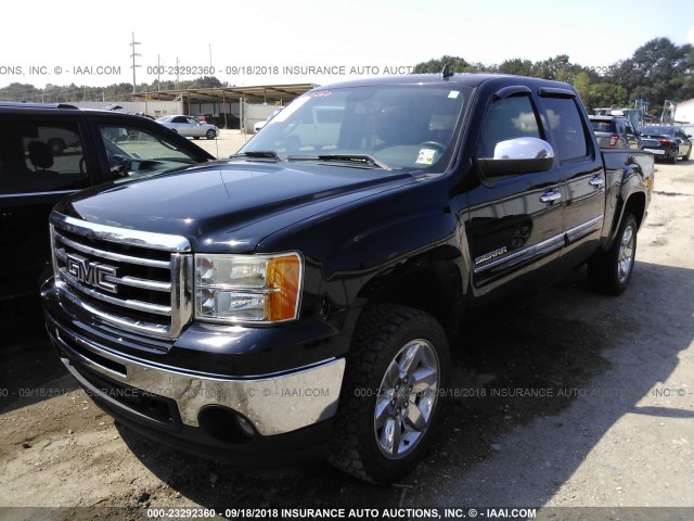 3GTP2VE76CG137312 - 2012 GMC SIERRA K1500 SLE BLACK photo 2