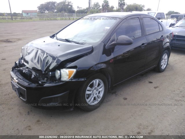 1G1JA5SH8C4144838 - 2012 CHEVROLET SONIC LS 黑色 照片 2