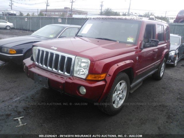 1J8HG58N86C189623 - 2006 JEEP COMMANDER LIMITED RED photo 2