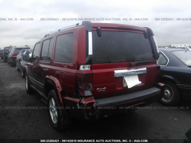 1J8HG58N86C189623 - 2006 JEEP COMMANDER LIMITED RED photo 3