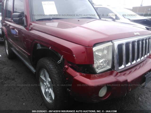 1J8HG58N86C189623 - 2006 JEEP COMMANDER LIMITED RED photo 6