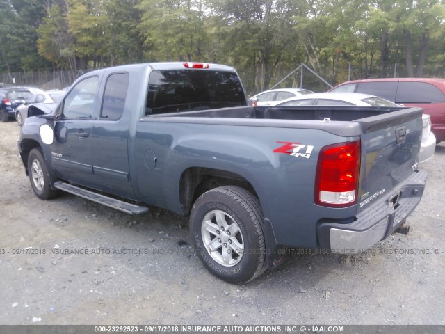 1GTR2VE31BZ101502 - 2011 GMC SIERRA K1500 SLE BLUE photo 3