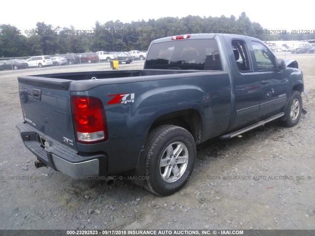 1GTR2VE31BZ101502 - 2011 GMC SIERRA K1500 SLE BLUE photo 4