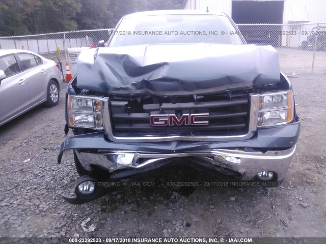 1GTR2VE31BZ101502 - 2011 GMC SIERRA K1500 SLE BLUE photo 6