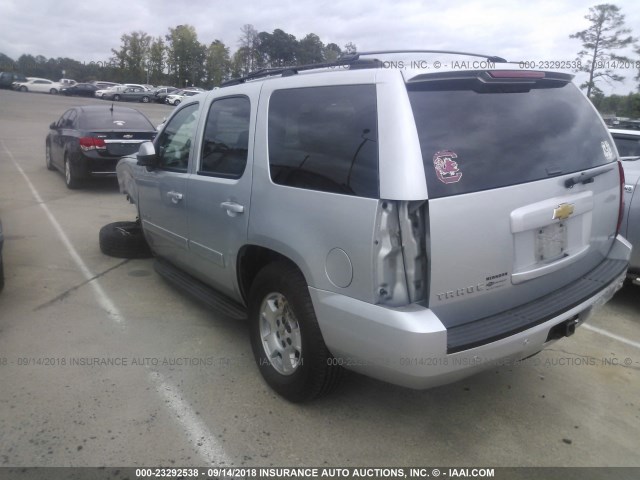 1GNSCBE09CR221365 - 2012 CHEVROLET TAHOE C1500 LT SILVER photo 3