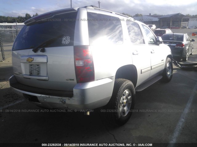 1GNSCBE09CR221365 - 2012 CHEVROLET TAHOE C1500 LT SILVER photo 4