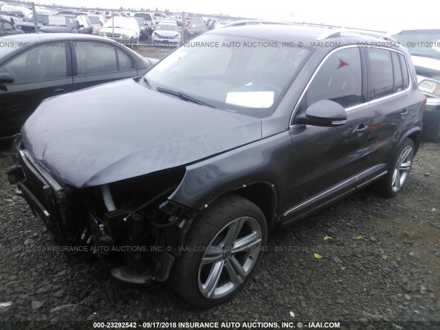 WVGAV7AX4FW551687 - 2015 VOLKSWAGEN TIGUAN S/SE/SEL/R-LINE GRAY photo 2