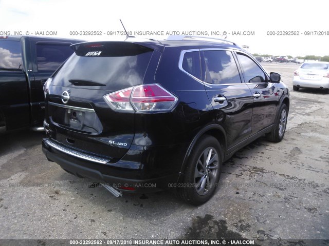 5N1AT2MV3FC849538 - 2015 NISSAN ROGUE S/SL/SV BLACK photo 4