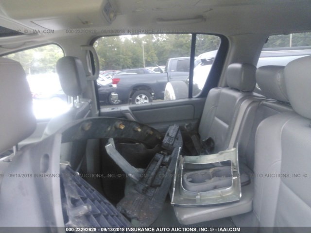 5N1AA08B74N718365 - 2004 NISSAN ARMADA SE/LE SILVER photo 8