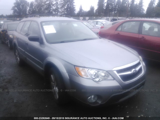 4S4BP61C487360869 - 2008 SUBARU OUTBACK 2.5I GRAY photo 1