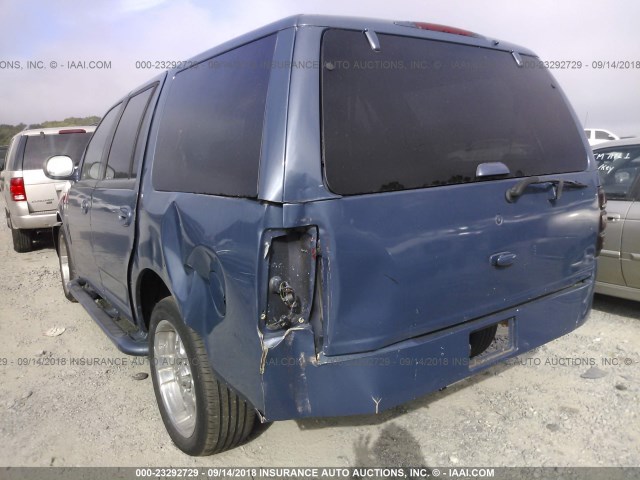 1FMRU15L3YLC10084 - 2000 FORD EXPEDITION XLT BLUE photo 3