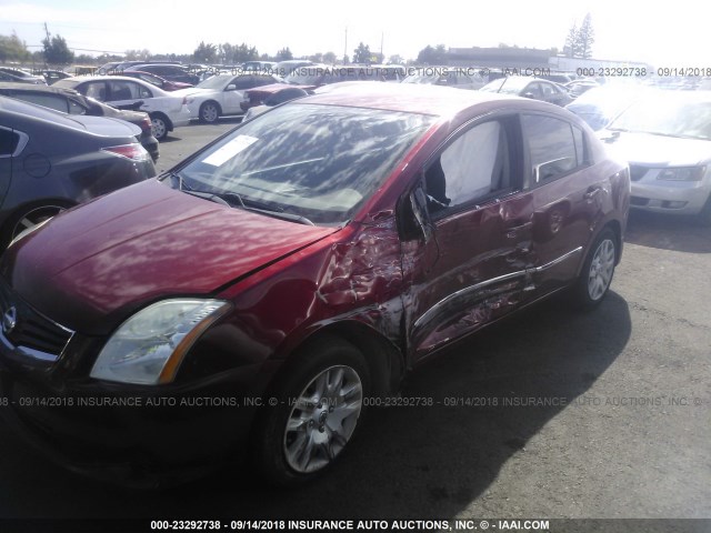 3N1AB6AP7AL656250 - 2010 NISSAN SENTRA 2.0/2.0S/SR/2.0SL RED photo 6