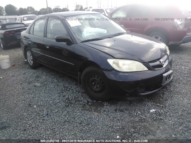 1HGES16305L014849 - 2005 HONDA CIVIC DX VP 黑色 照片 1