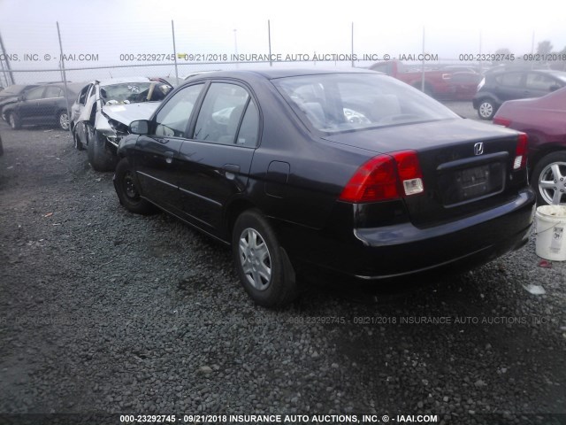 1HGES16305L014849 - 2005 HONDA CIVIC DX VP 黑色 照片 3