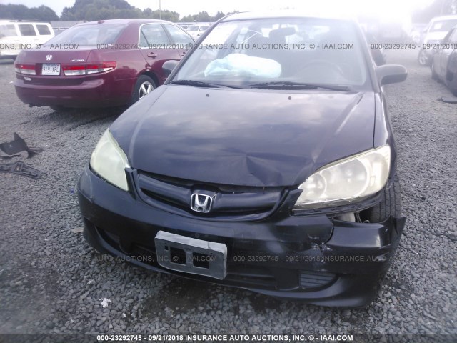 1HGES16305L014849 - 2005 HONDA CIVIC DX VP 黑色 照片 6