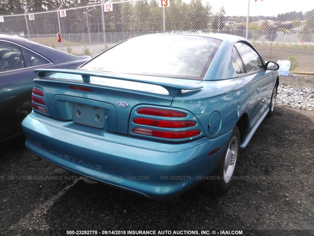 1FALP4048SF237988 - 1995 FORD MUSTANG TURQUOISE photo 4