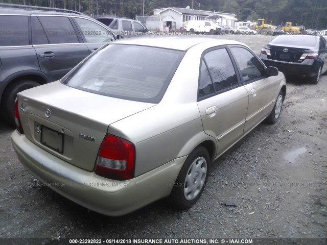 JM1BJ222510428650 - 2001 MAZDA PROTEGE DX/LX BROWN photo 4