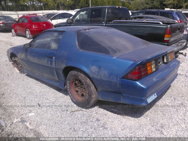 1G1FP23T5NL121452 - 1992 CHEVROLET CAMARO RS BLUE photo 3