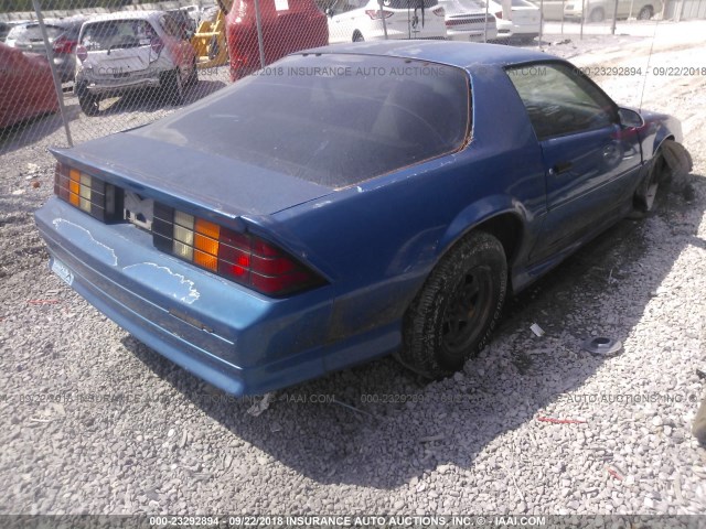 1G1FP23T5NL121452 - 1992 CHEVROLET CAMARO RS BLUE photo 4