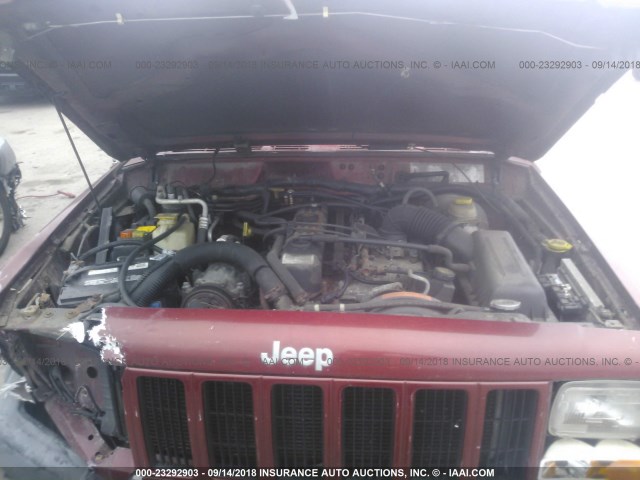 1J4FF68S0XL574036 - 1999 JEEP CHEROKEE SPORT/CLASSIC Burgund zdjęcie 10