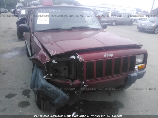 1J4FF68S0XL574036 - 1999 JEEP CHEROKEE SPORT/CLASSIC Burgund zdjęcie 6
