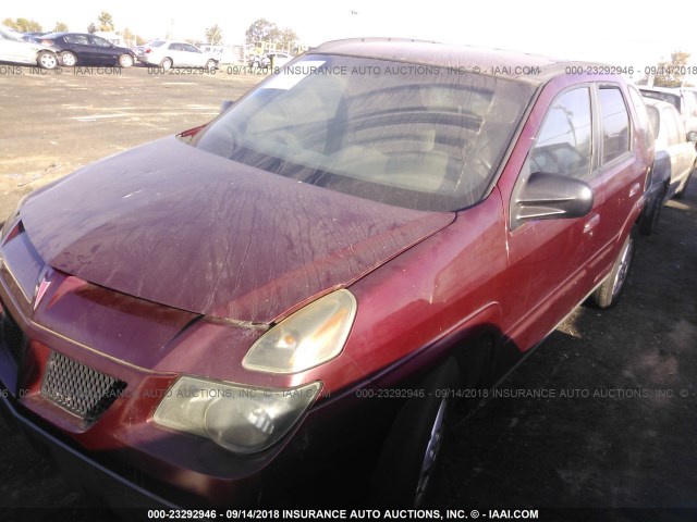 3G7DB03EX4S553593 - 2004 PONTIAC AZTEK BURGUNDY photo 2