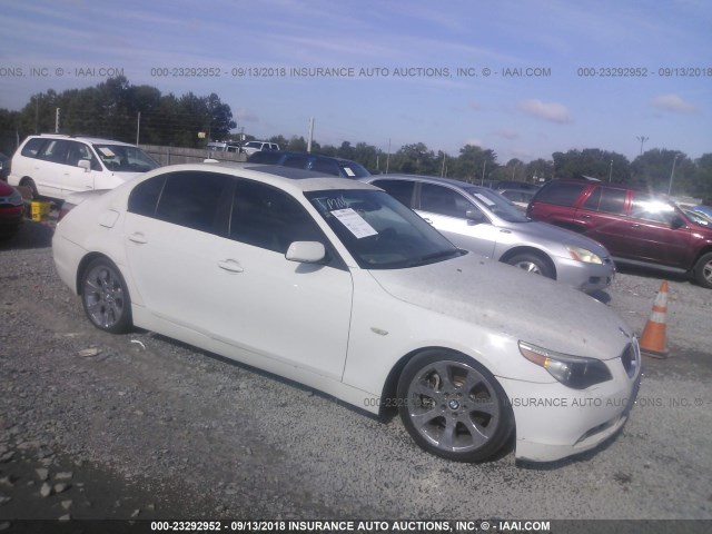 WBANB33535CN67640 - 2005 BMW 545 I WHITE photo 1