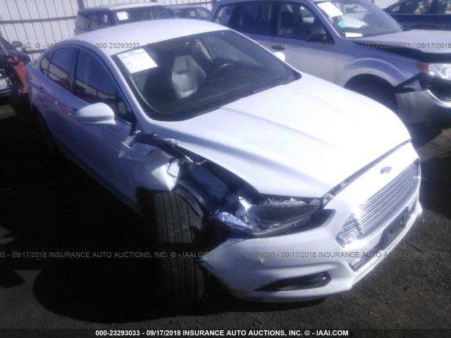 3FA6P0D9XDR186091 - 2013 FORD FUSION TITANIUM WHITE photo 1