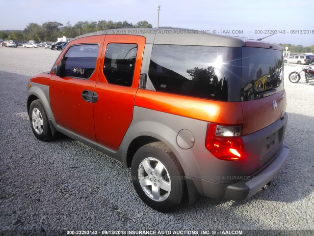 5J6YH28583L042694 - 2003 HONDA ELEMENT EX ORANGE photo 3