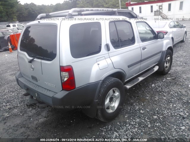 5N1ED28T63C639325 - 2003 NISSAN XTERRA XE/SE SILVER photo 4