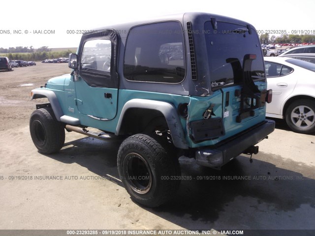 1J4FY19S2VP439612 - 1997 JEEP WRANGLER / TJ SPORT BLUE photo 3