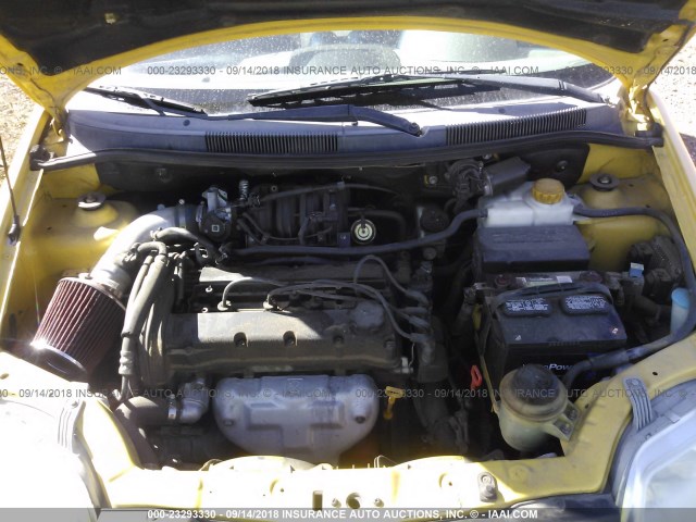 KL1TD62684B236046 - 2004 CHEVROLET AVEO YELLOW photo 10